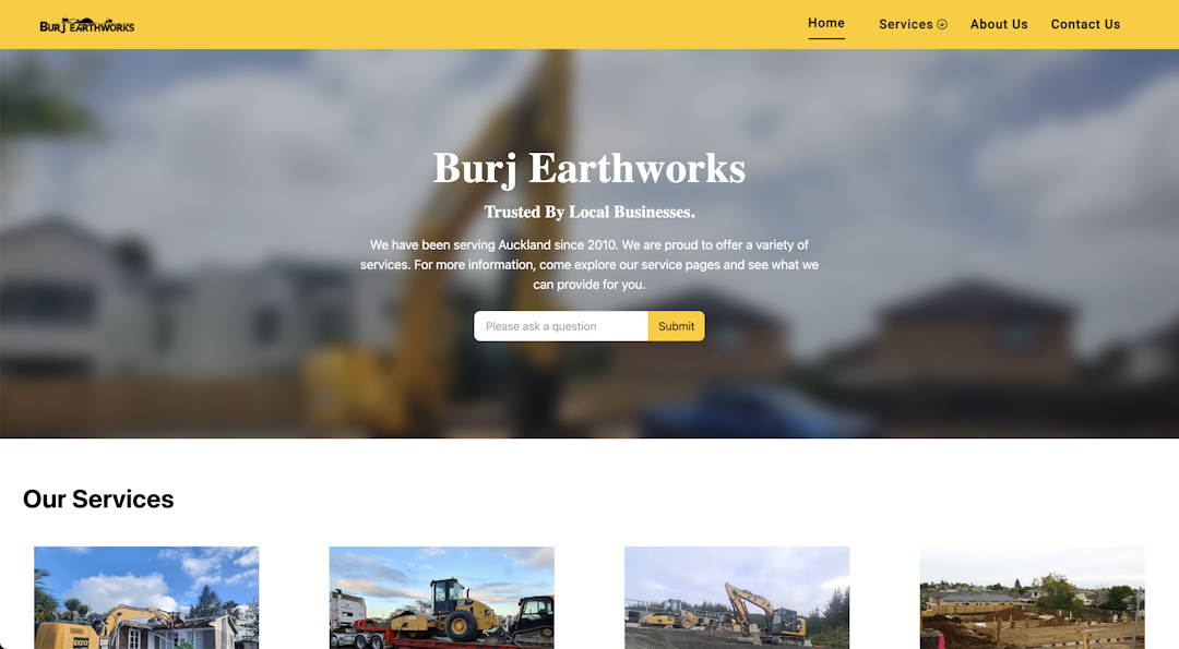 Burj Earthworks Website
