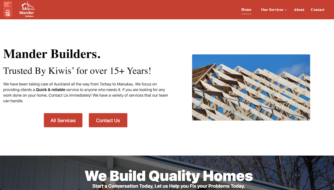 Mander Builders Website